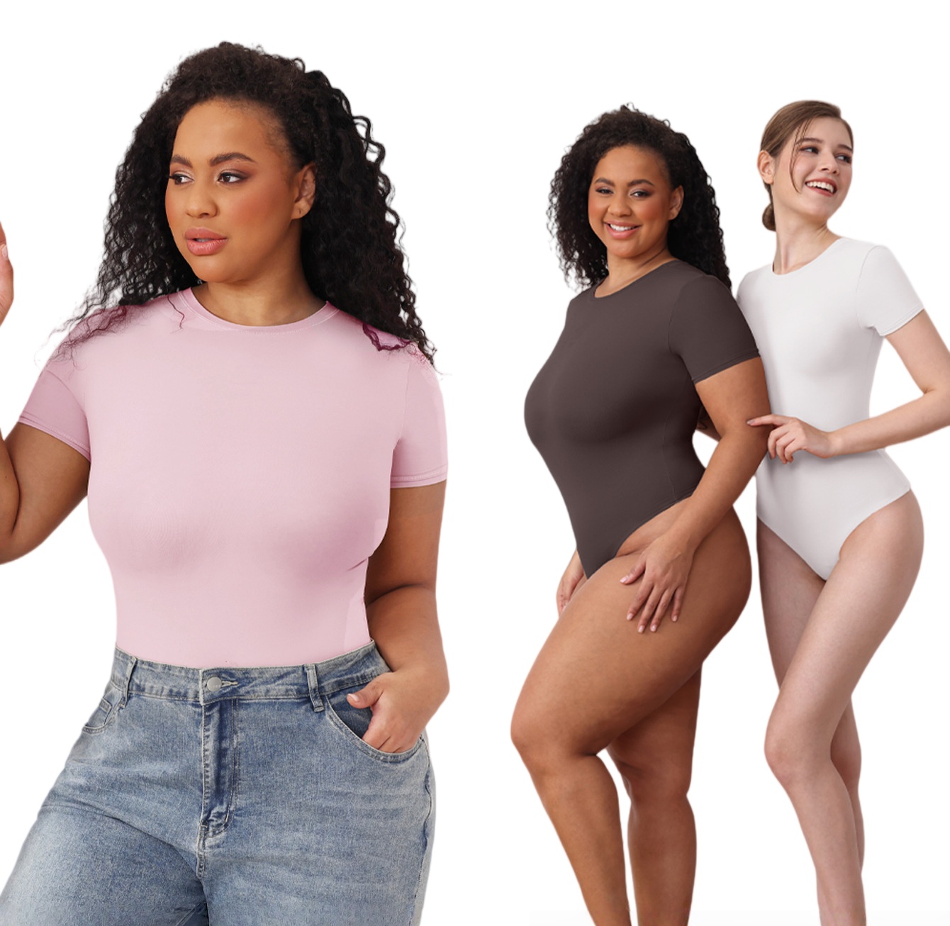 Womens Bodycon Jumpsuit - Slimming Seamless Body Shaper Bodysuit